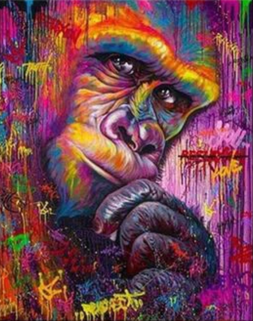 Monkey Paint By Numbers