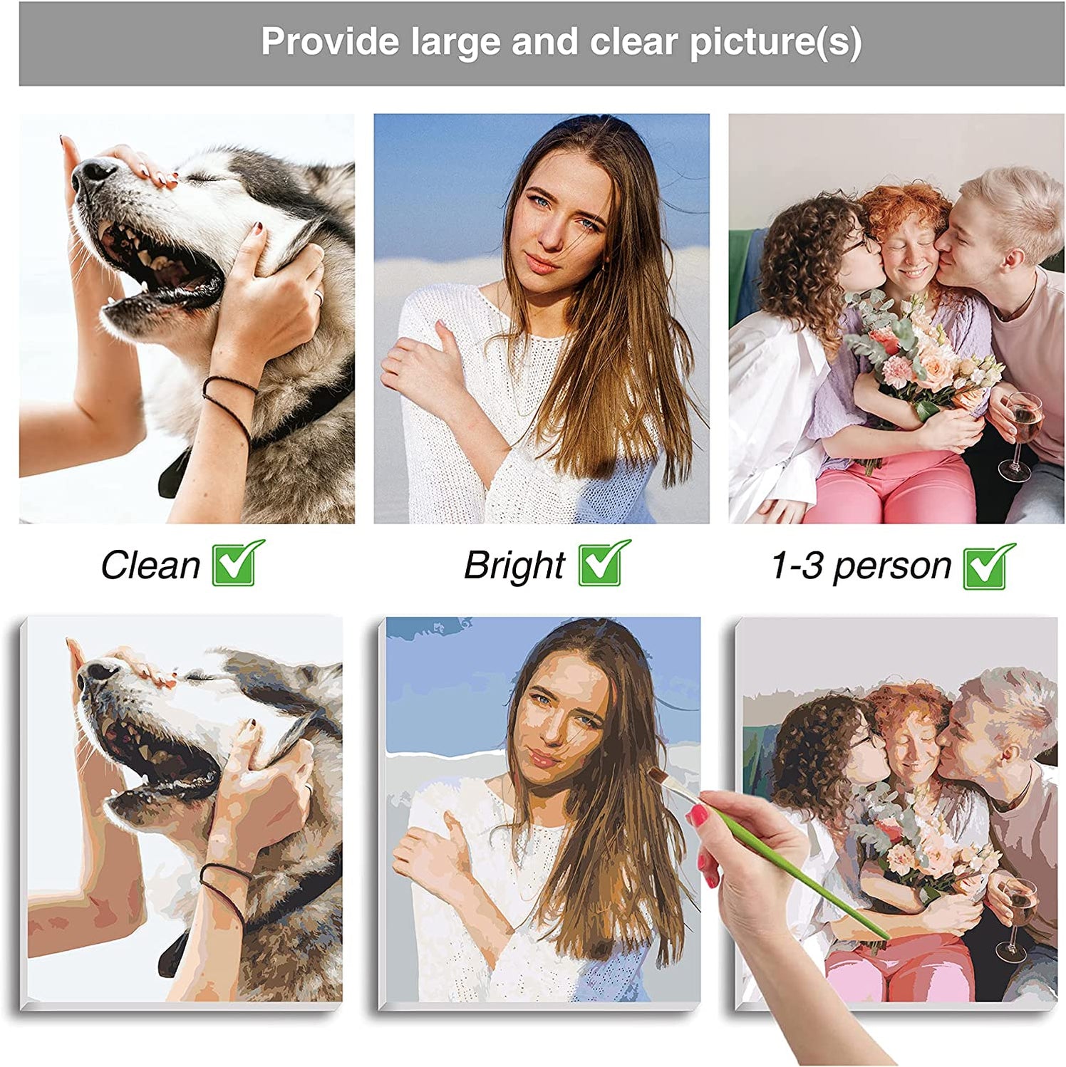 Personalised Photo Custom Diy Paint By Numbers Kits Uk PBN90268