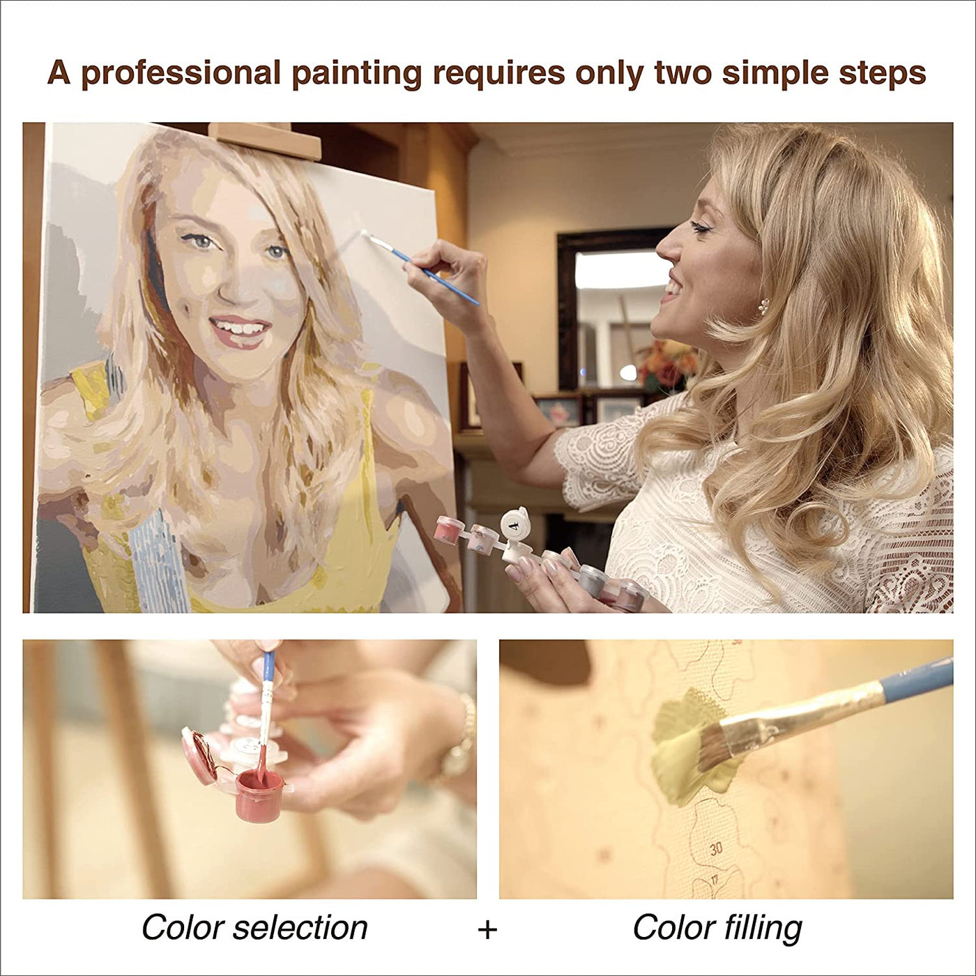 Personalised Photo Custom Diy Paint By Numbers Kits Uk PBN90268