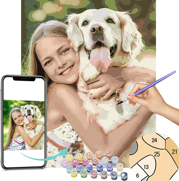Personalised Photo Custom Diy Paint By Numbers Kits Uk PBN90268