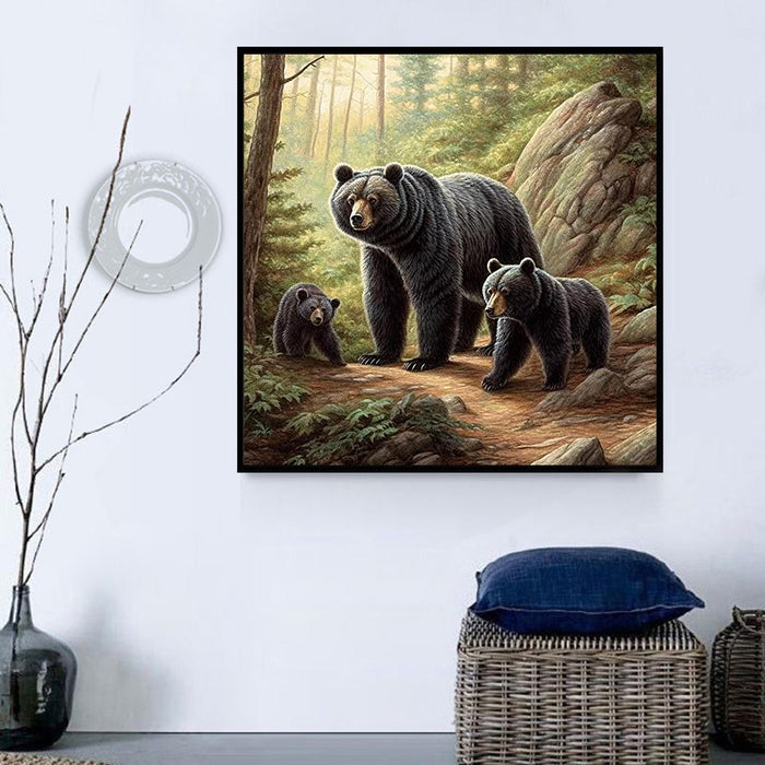 Bear Paint By Numbers Kits UK MJ2167