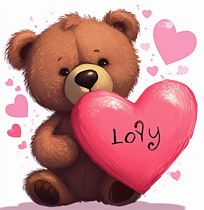 Bear Paint By Numbers Kits UK MJ2168