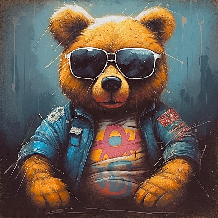 Bear Paint By Numbers Kits UK MJ2175