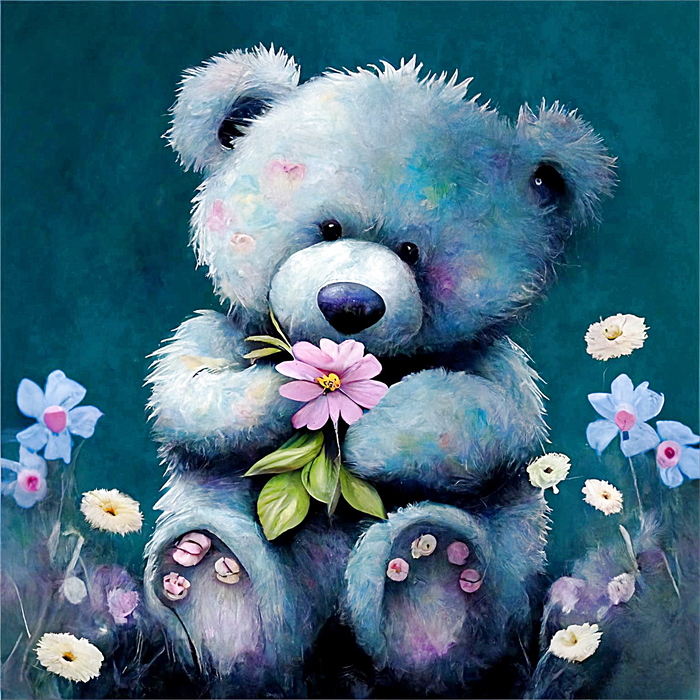 Bear Paint By Numbers Kits UK MJ2176