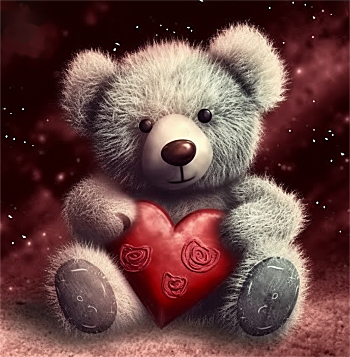 Bear Paint By Numbers Kits UK MJ2177