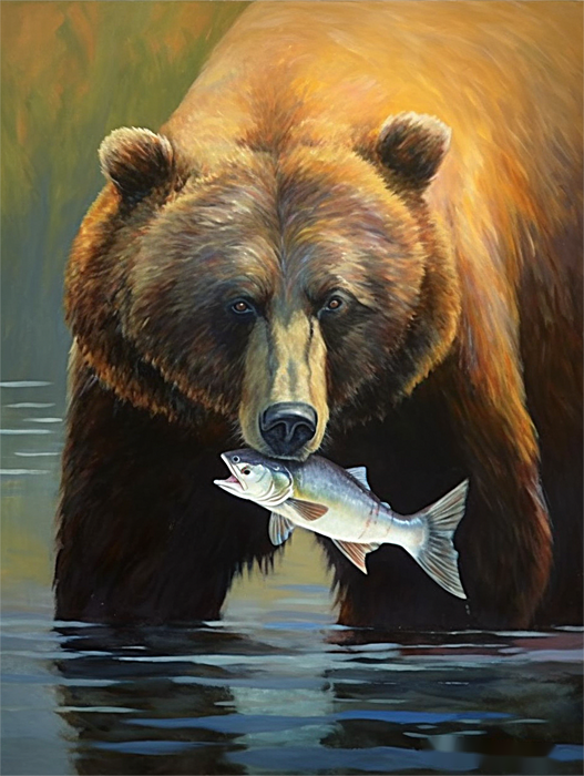 Bear Paint By Numbers Kits UK MJ2189