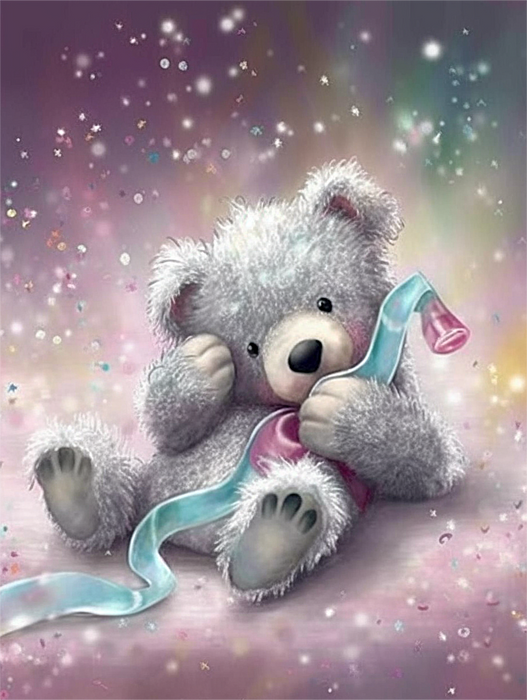 Bear Paint By Numbers Kits UK MJ2194