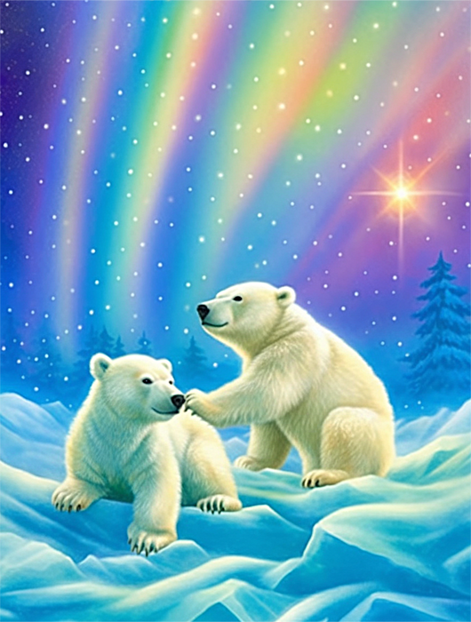 Bear Paint By Numbers Kits UK MJ2198