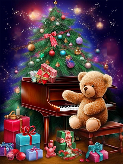 Bear Paint By Numbers Kits UK MJ2204