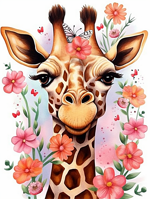 Giraffe Paint By Numbers Kits UK MJ2251