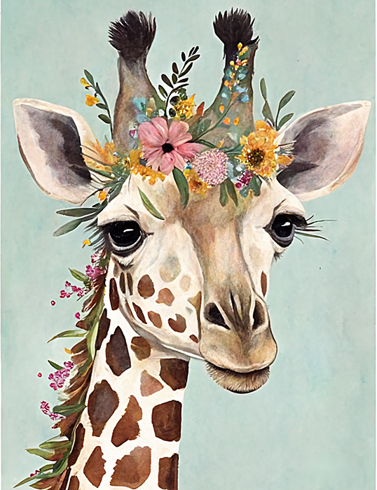 Giraffe Paint By Numbers Kits UK MJ2252