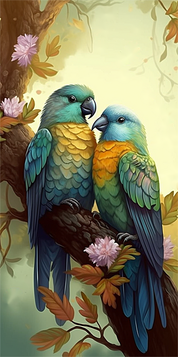 Parrot Diy Paint By Numbers Kits UK For Adult Kids MJ2314