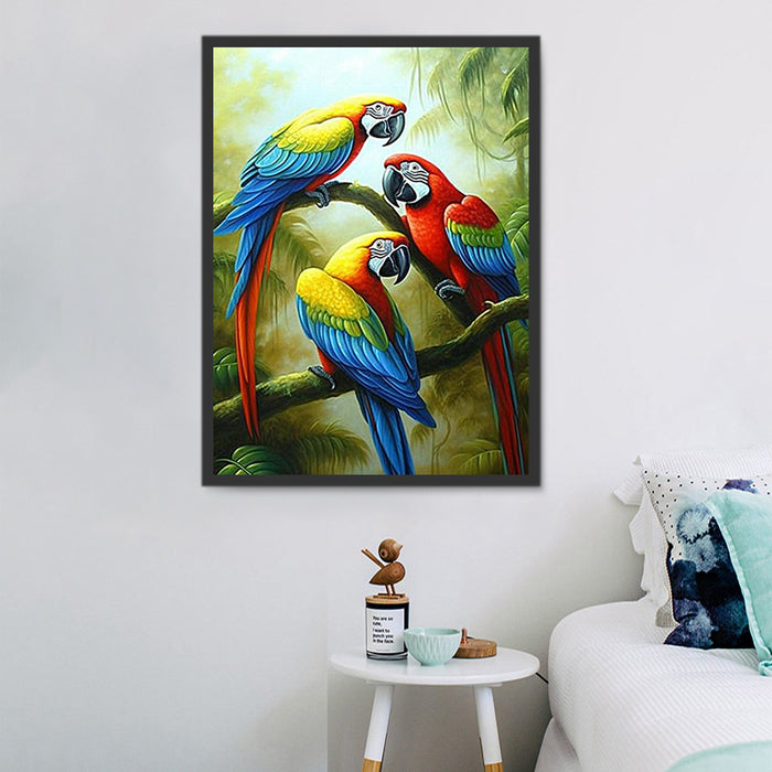 Parrot Diy Paint By Numbers Kits UK For Adult Kids MJ2325