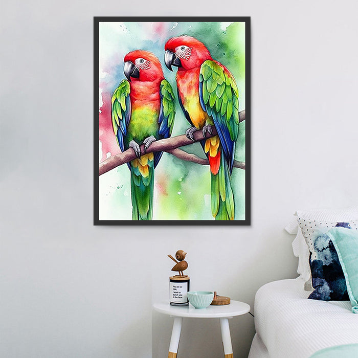 Parrot Diy Paint By Numbers Kits UK For Adult Kids MJ2332