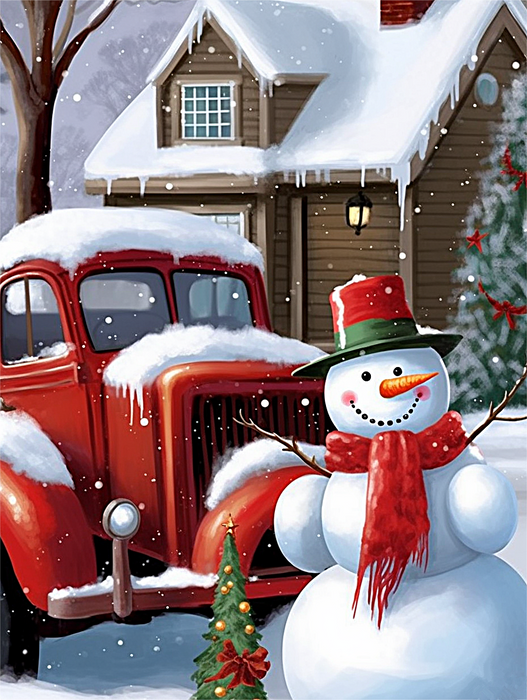 Christmas Paint By Numbers Kits UK MJ2419