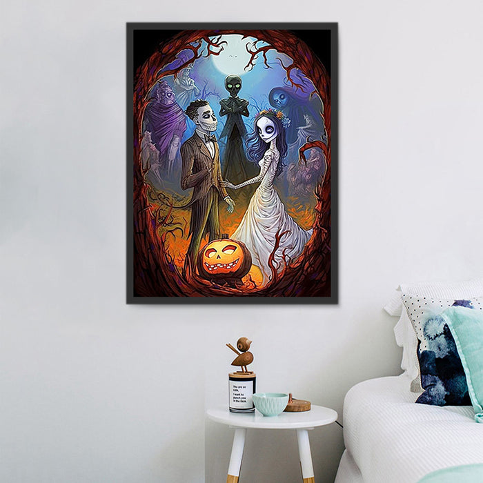 Halloween Diy Paint By Numbers Kits UK For Adult Kids MJ2439