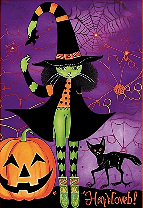 Halloween Diy Paint By Numbers Kits UK For Adult Kids MJ2445