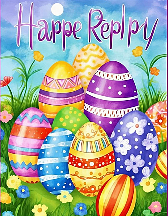 Easter Diy Paint By Numbers Kits UK For Adult Kids MJ2454