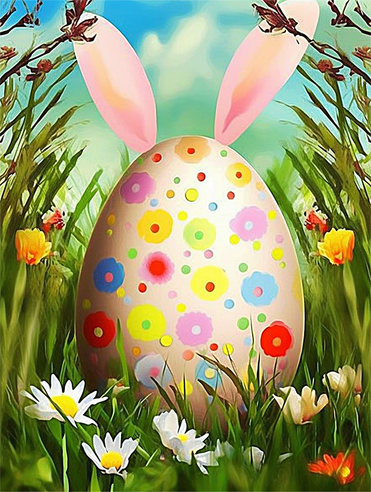 Easter Diy Paint By Numbers Kits UK For Adult Kids MJ2458