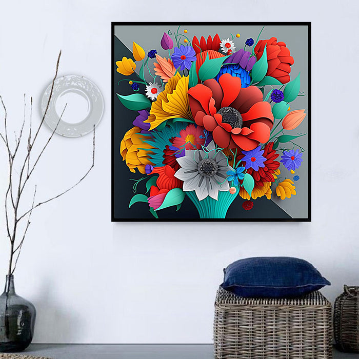 Flower Paint By Numbers Kits UK MJ2463