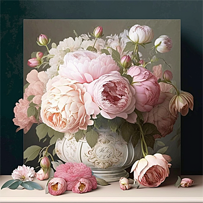 Flower Paint By Numbers Kits UK MJ2467