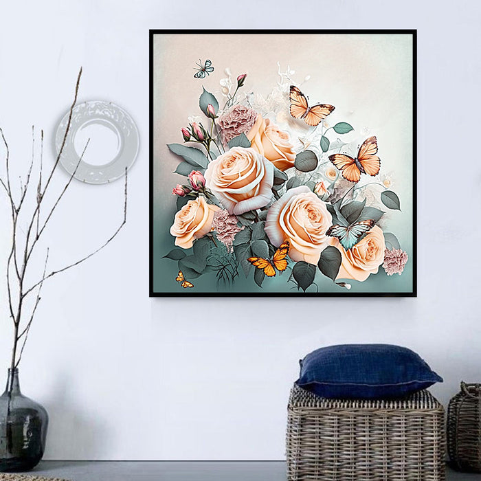 Flower Paint By Numbers Kits UK MJ2469