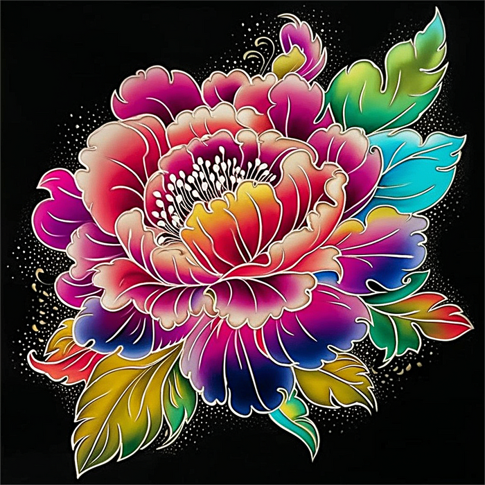 Flower Paint By Numbers Kits UK MJ2472