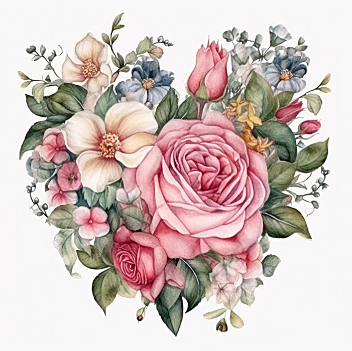 Flower Paint By Numbers Kits UK MJ2478