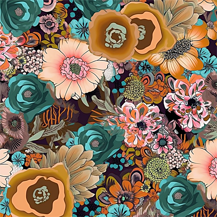 Flower Paint By Numbers Kits UK MJ2479