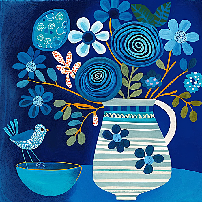 Flower Paint By Numbers Kits UK MJ2480