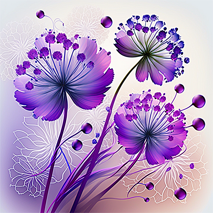 Flower Paint By Numbers Kits UK MJ2483