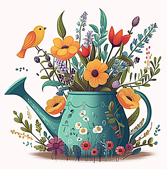 Flower Paint By Numbers Kits UK MJ2489