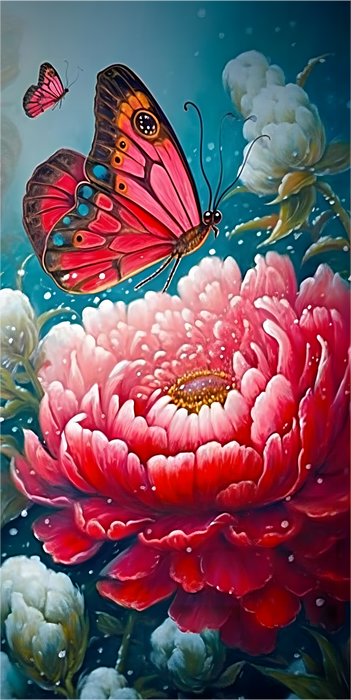 Flower Diy Paint By Numbers Kits UK For Adult Kids MJ2496