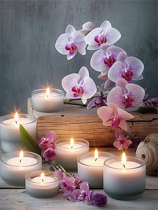 Flower Paint By Numbers Kits UK MJ2501