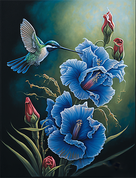 Flower Paint By Numbers Kits UK MJ2507