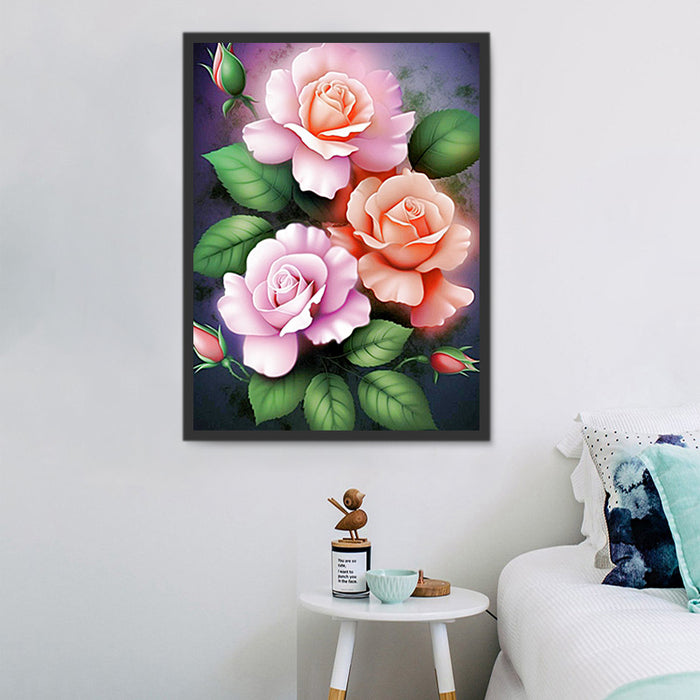 Flower Paint By Numbers Kits UK MJ2513