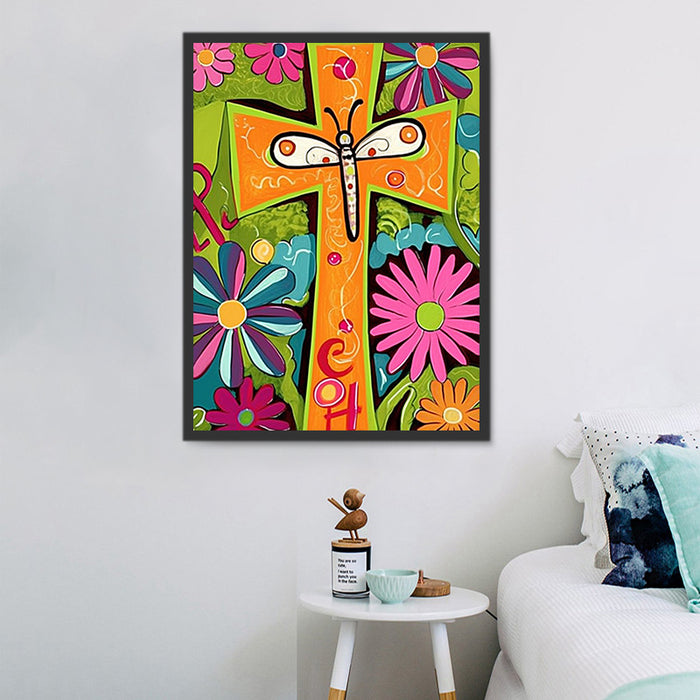 Flower Paint By Numbers Kits UK MJ2515