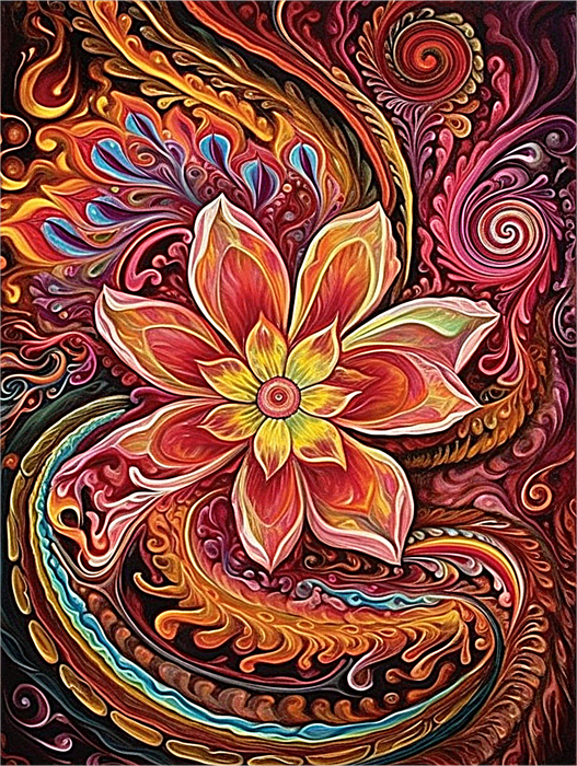 Flower Paint By Numbers Kits UK MJ2516