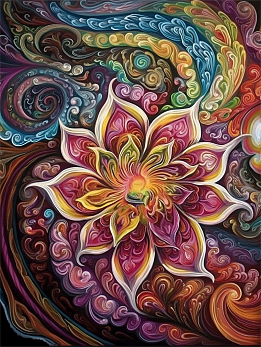 Flower Paint By Numbers Kits UK MJ2517