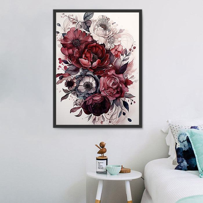 Flower Paint By Numbers Kits UK MJ2524