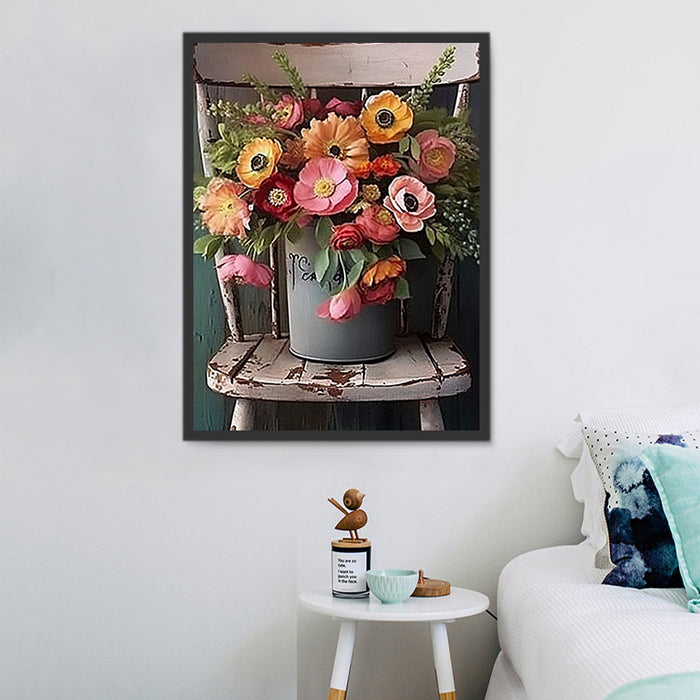 Flower Paint By Numbers Kits UK MJ2525