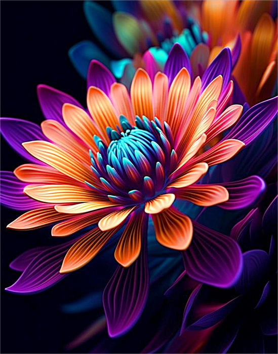 Flower Paint By Numbers Kits UK MJ2526