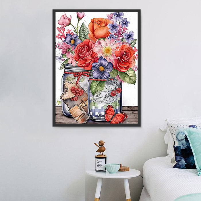 Flower Paint By Numbers Kits UK MJ2545