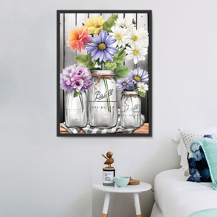 Flower Paint By Numbers Kits UK MJ2554