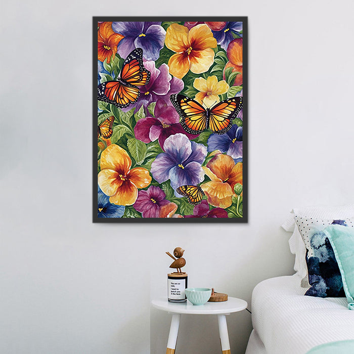 Flower Paint By Numbers Kits UK MJ2562