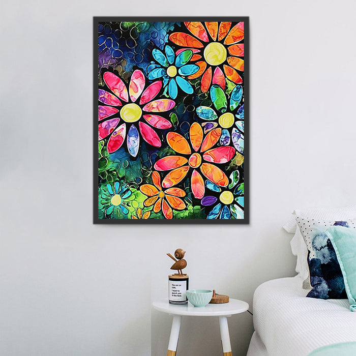 Flower Paint By Numbers Kits UK MJ2566