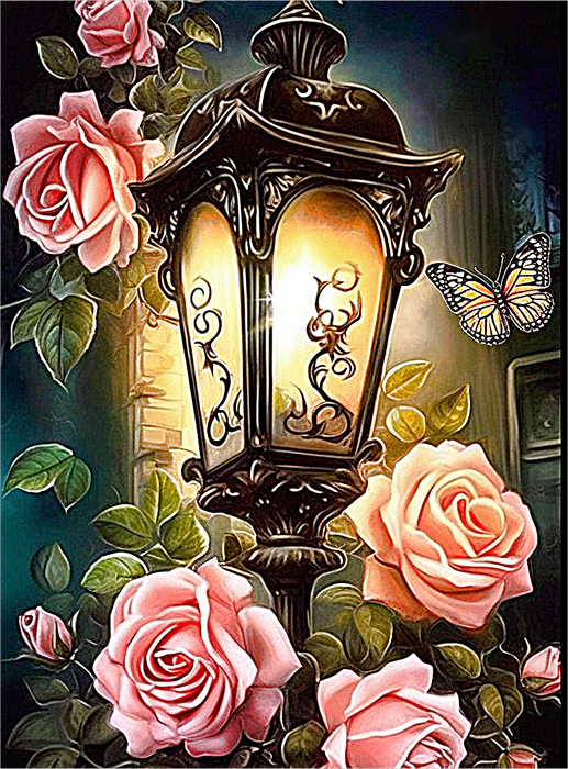 Flower Paint By Numbers Kits UK MJ2571