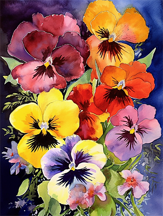Flower Paint By Numbers Kits UK MJ2577