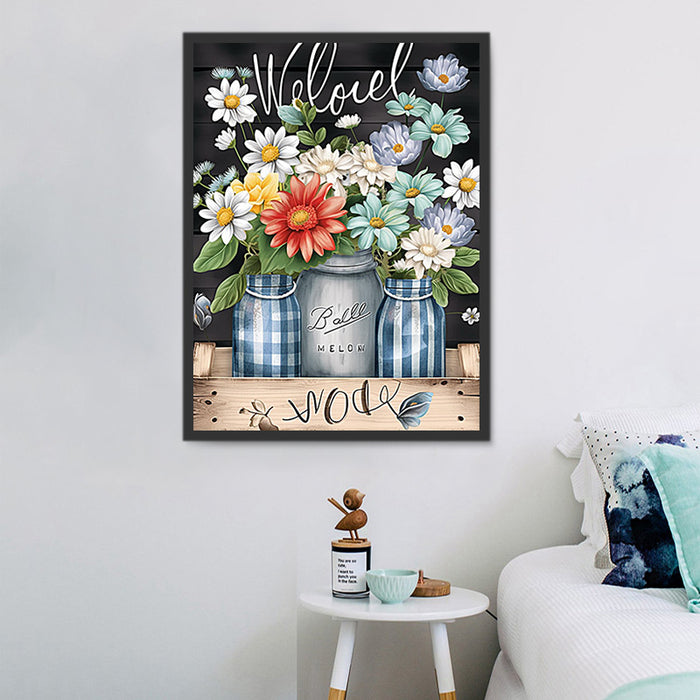 Flower Paint By Numbers Kits UK MJ2588