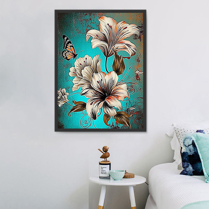 Flower Paint By Numbers Kits UK MJ2597